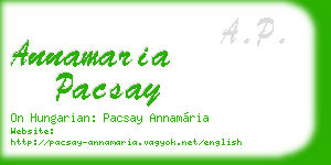 annamaria pacsay business card